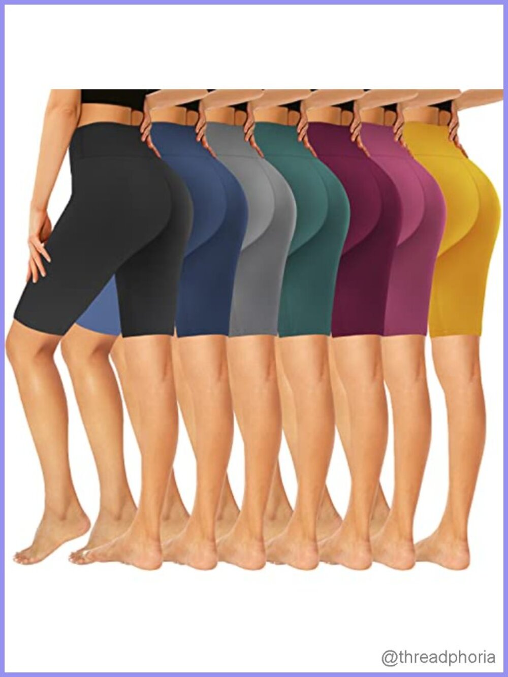 Women's High Waisted Biker Shorts - Buttery Soft Spandex Yoga Workout Shorts
